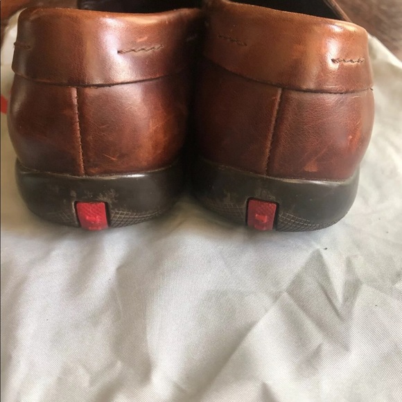 Prada Toggle Loafer Brown Leather 5 1/2 Slip-on main image 5